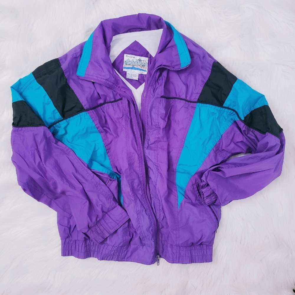 80s purple windbreaker
